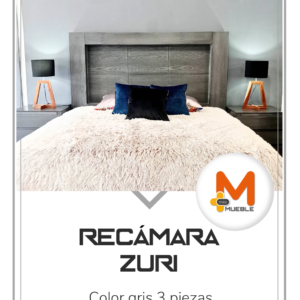 Recámara Zuri gris 3 piezas