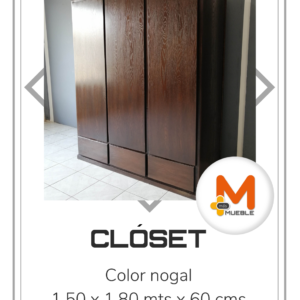 Clóset anexo grande nogal