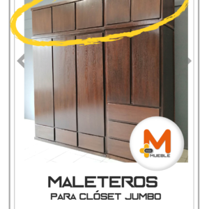 Par de Maleteros para Clóset Jumbo nogal