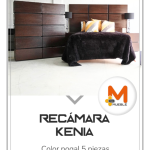 Recámara Kenia nogal 5 piezas con 2 cajoneras
