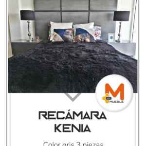 Recámara Kenia gris 3 piezas
