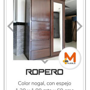 Ropero nogal con espejo