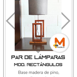 Lámparas rectángulos pantalla gris