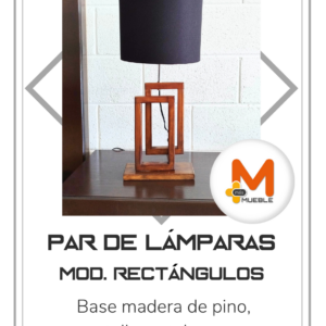 Lámparas rectángulos pantalla negra