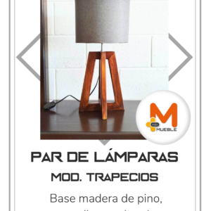 Lámparas trapecios pantalla gris