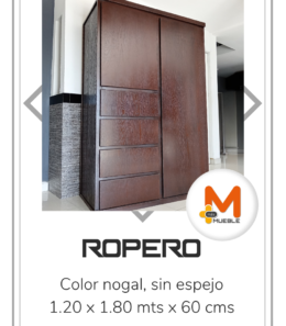 Ropero nogal sin espejo