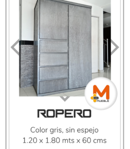 Ropero gris sin espejo