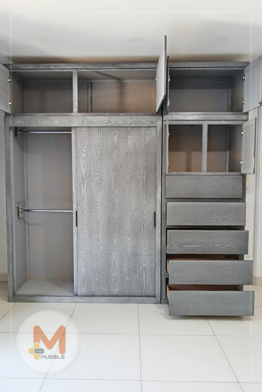 Clóset Mega Jumbo puertas corredizas gris - Image 5