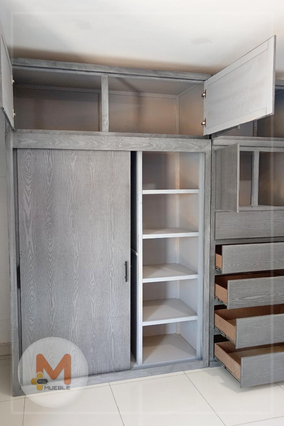 Clóset Mega Jumbo puertas corredizas gris - Image 6
