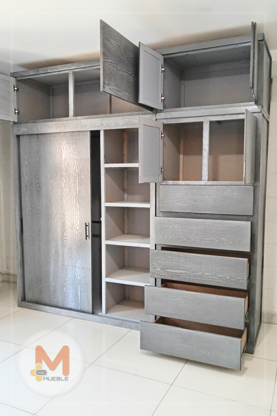 Clóset Mega Jumbo puertas corredizas gris - Image 7